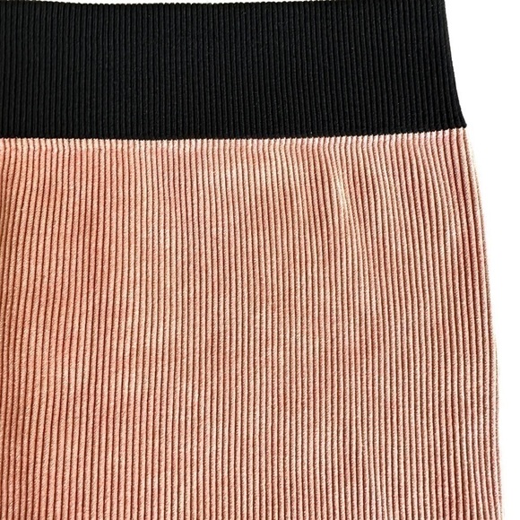 Ribbed Ash Rose Washed Color Seamless Bike Shorts Size L/XL - Picture 5 of 10